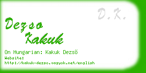 dezso kakuk business card